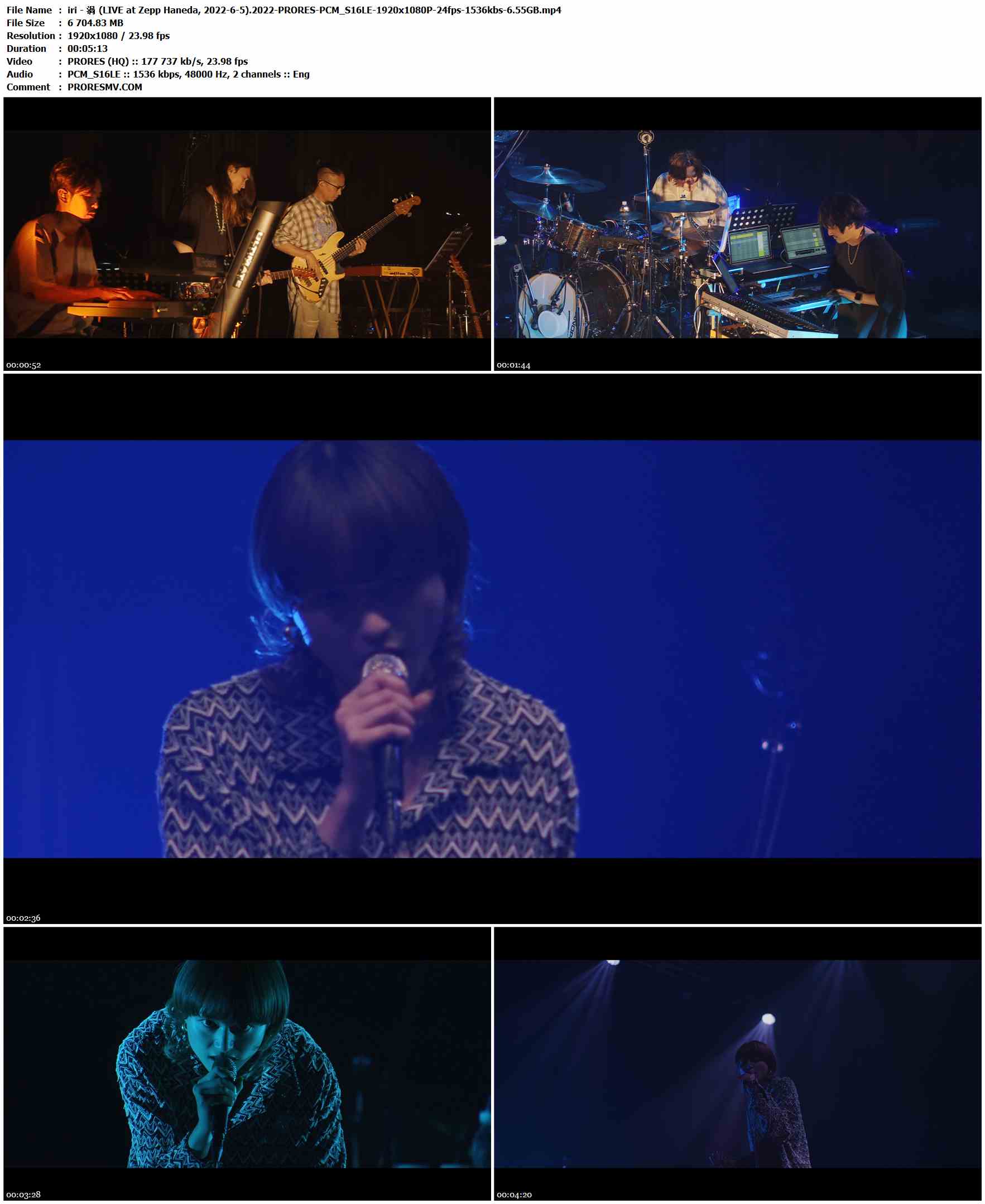 iri - 渦 (LIVE at Zepp Haneda, 2022-6-5).2022-PRORES-PCM_S16LE-1920x1080P-24fps-1536kbs-6.55GB官方MV_高清MV